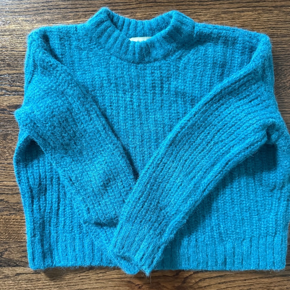 Sezane Jose Jumper Turquoise - Size XS